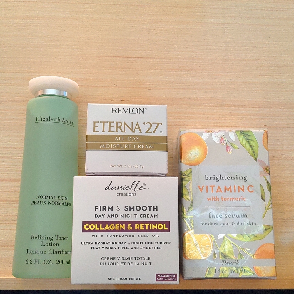 COPY - Lot 4 Retinol Collagen Revlon Eterna 27 Elizabeth Arden Toner Vitamin C …